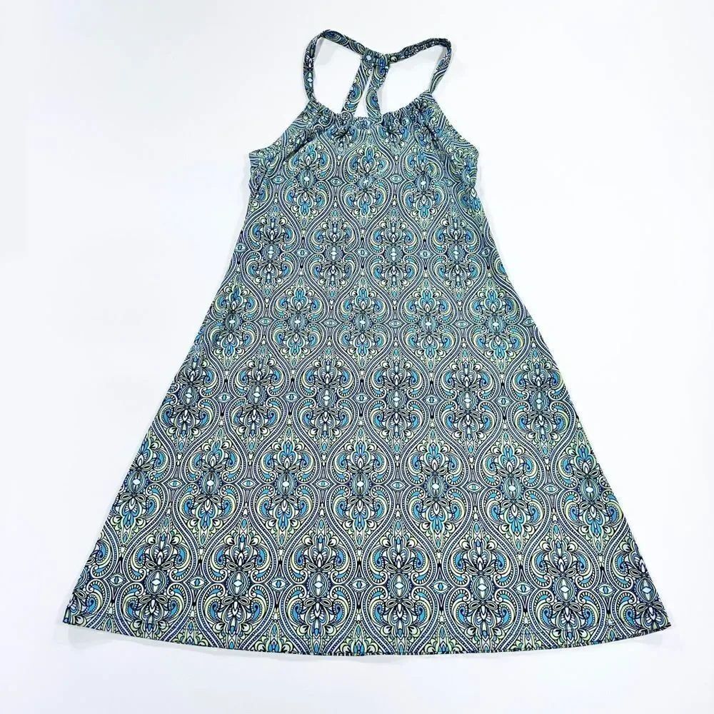 Prana breathe racer back paisley print tank dress L